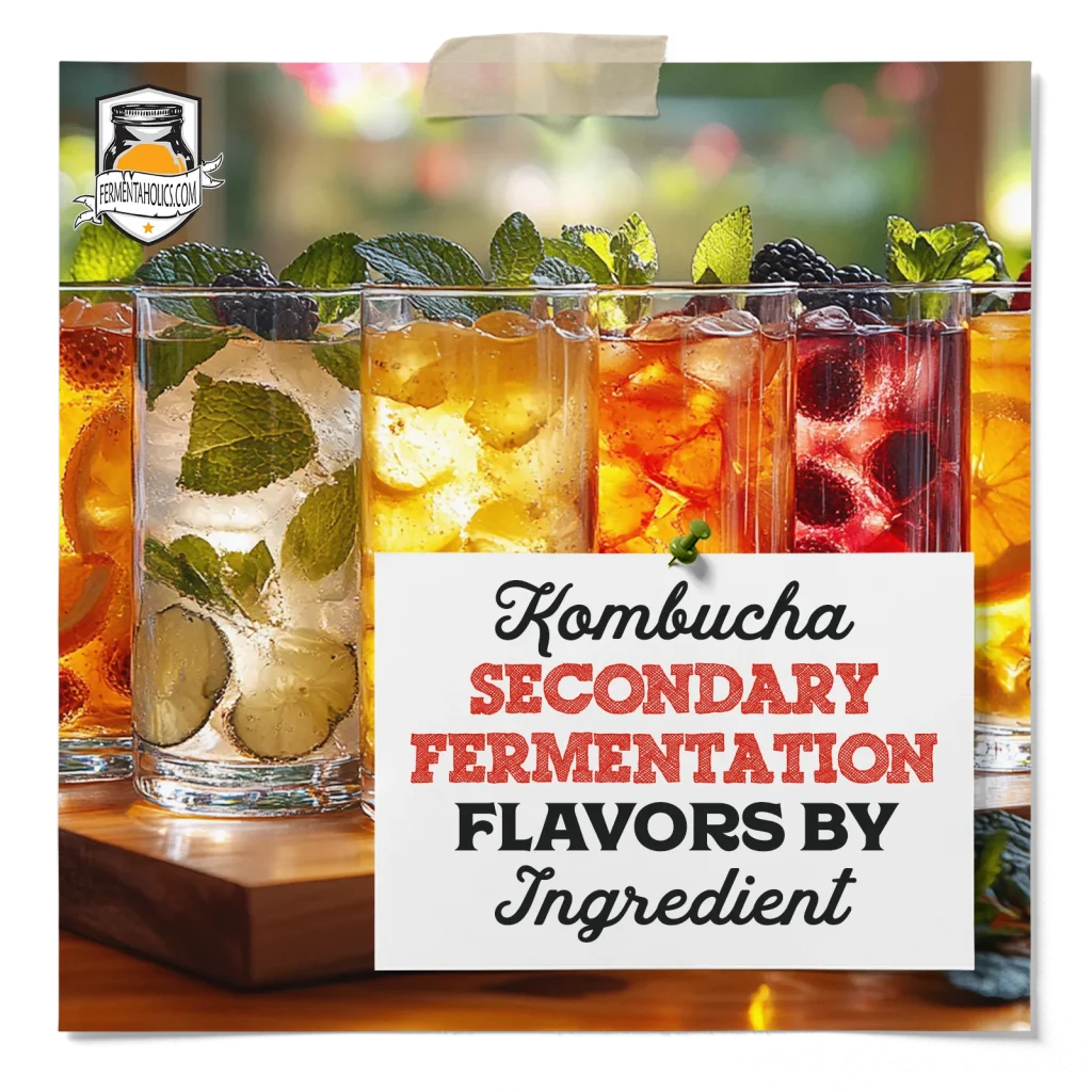 kombucha secondary fermentation flavors by ingredient