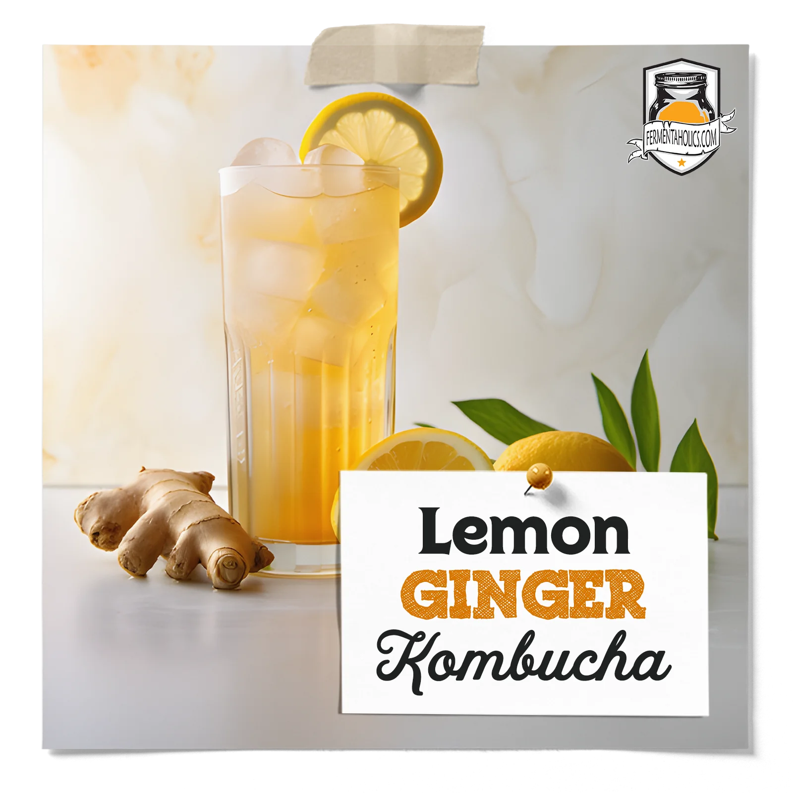 Lemon Ginger Kombucha