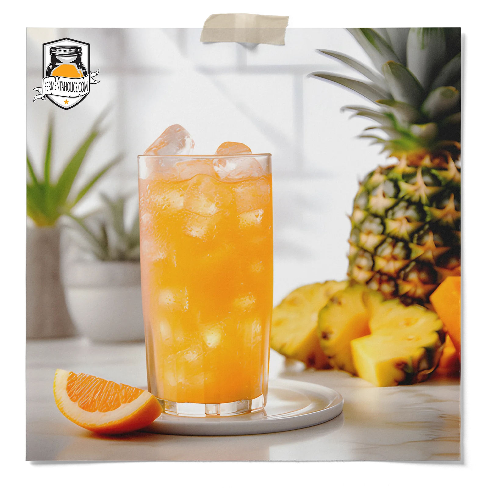 orange pineapple water kefir