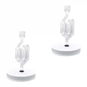 2-Pack Wide Mouth Mason Jar Lids With S-Airlocks