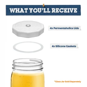 Wide Mouth Mason Jar Fermentation Lids