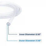 Clear Tubing, 3/16" ID x 7/16" OD - 5ft