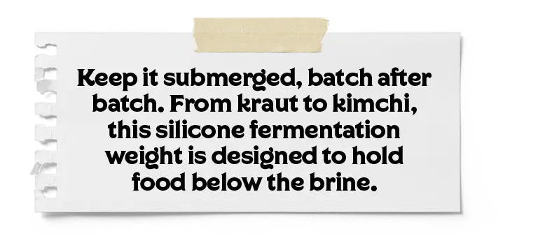 Sauerkraut Fermentation Weights